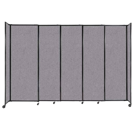 Versare StraightWall Sliding Portable Partition 11'3" x 7'6" Cloud Gray Fabric 1490508